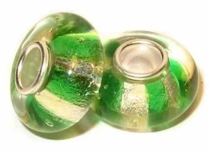 Perle für Sammelarmband, Bettelarmband. Bead. Charm. Muranoglas mit 925er Silber - Bild 1 von 1