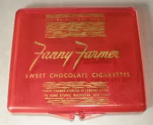 Fanny Farmer Red Plastic Case for Chocolate Cigarettes, NO CONTENTS - Picture 1 of 9