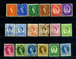 1958-59 GRAN BRETAGNA   COLLEZIONE francobolli  Stamps  ELISABETTA ll  - Picture 1 of 1