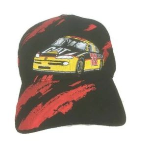 Cappello Cat Racing 22 Nascar Berretto Baseball Ward Burton Uomo S Nero Rosso Cyrk Cotone - Foto 1 di 8