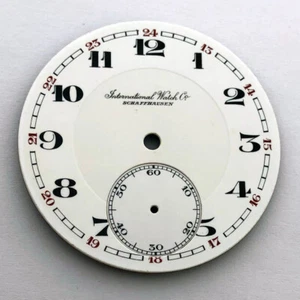 Schweizer ANTIKES Original Emaille ZIFFERBLATT International Watch Co Schaffhausen IWC 41mm - Bild 1 von 11