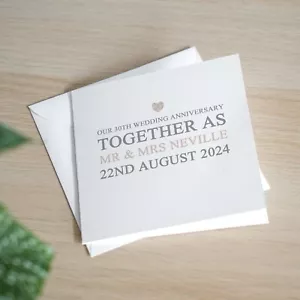 Tarjeta de aniversario de boda personalizada de nuestra 30ª perla para esposo o esposa - Imagen 1 de 2