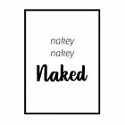 Nakey Nakey Naked Framed Toilet Print Prints Illustrations Framed Wall Print