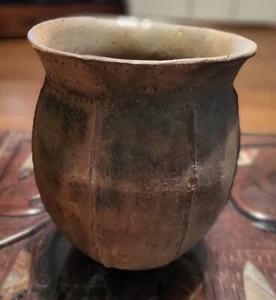 Large Pease Brushed Caddo Jar Ancient Native American Indian Pottery - Restored - Picture 1 of 9