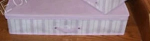 Dorm Canvas Storage Toy Box Bin Basket w lid Tote UNDER THE BED Lavender 28X16X6 - Picture 1 of 4