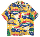 NEUF chemise hawaïenne Aloha voiliers filés rayonne homme L