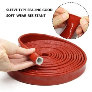 1M Fiberglass Insulation Heat Shielded Fire Thermo Armor Tube  Electrical Wiring - Picture 1 of 9