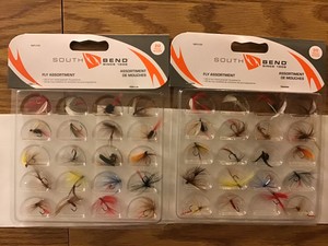 Lot Of 2 Packs Of South Bent Fly Assortment 20 Pcs. (40 Total) Fishing Lures
