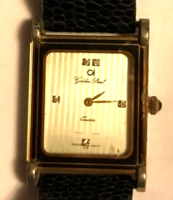 Vintage Estate Golden Pearl Stainless Steel Parts Back Shockproof Wrist Watch - image 1 of 3