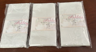 Ashley Damasco Servilletas Tela 4-4 Paquetes = 12 Servilletas Marfil Brownstone Gallery Foto 1 de 3