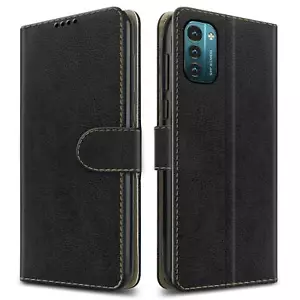 For Nokia G11 / G21 Leather Wallet Case Magnetic Flip Phone Cover + Screen Guard - Picture 1 of 20