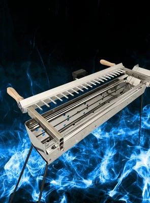 Fornacella Acciaio Inox Girevole Automatica20 Arrosticini Barbecue Cuoci Skewers - Immagine 1 di 4
