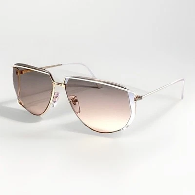 RARO Gafas de sol Tura Vintage Sin montura Blanco y Dorado Años 70 Japón Modelo 425 60|13 Foto 1 de 4
