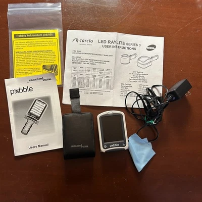 Enhanced Vision Pebble PEB-A Hand-Held Low Vision Magnifier Portable 3.5" LCD - Image 1 of 4