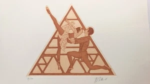 Blödorn Ohne Titel: Ballettpaar Pas de deux vor Dreieck - Bild 1 von 4