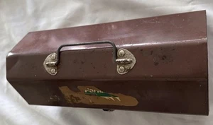 Vintage Tool Box With Vintage Items Ball Joint Saw Blade - Picture 1 of 10