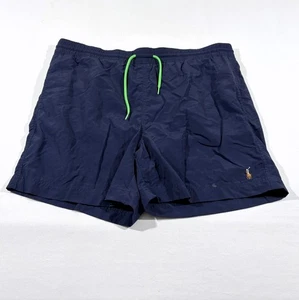 VTG Polo Sport Ralph Lauren Swim Trunks Mens Blue Wind Surfing Shorts Sz L Stain - Picture 1 of 12