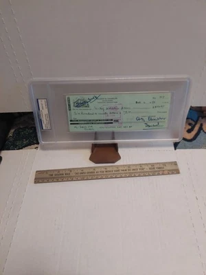 Cheque bancario autografiado Albert Happy Chandler PSA ADN 10 gemas como nuevo Foto 1 de 3
