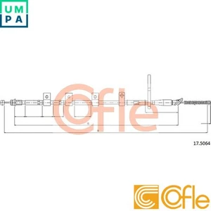 CABLE PARKING BRAKE 17.5064 FOR SUZUKI SWIFTIII D13A/Z 13 DTJ/Z13DT 1.2L 4cyl - Picture 1 of 7