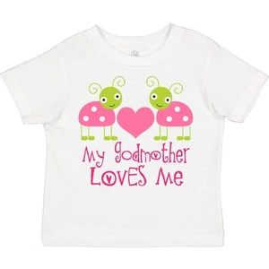 Inktastic My Godmother Loves Me Girls Ladybug Toddler T-Shirt Child Preschooler - Picture 1 of 11