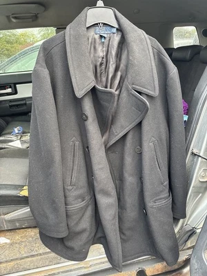 Polo Ralph Lauren Navy 13 Stars & Anchor 10 Button Black Peacoat Size 4XB - Image 1 of 4