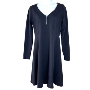 Athleta Womens Whereupon Ponte Dress Black Size S Whimsigoth Witchy Dark Fairy - Picture 1 of 7