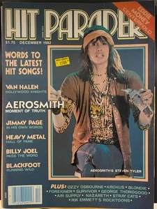 Hit Parader Magazine December 1982 Aerosmith Jimmy Page Eddie Money Centerfold - Picture 1 of 3