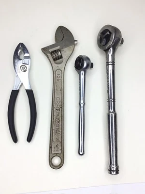 🇺🇸Vintage Craftsman 4 Lot Set Pliers, Adjustable, (2) Ratchets Vintage Sears - Image 1 of 4