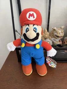 NUEVO Mario Kellytoy 2004 Nintendo Super Mario Bros Peluche Muñeco Juguete 8" RARO - Imagen 1 de 5