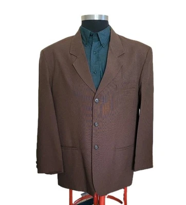 Abrigo Traje Hombre City Streets Marrón Talla 44R Poliéster Rayón República Dominicana  Foto 1 de 4