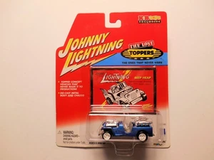KB TOYS THE LOST TOPPERS BLUE "BEEP HEAP" JEEP JOHNNY WHITE LIGHTNING CHASE CAR - Picture 1 of 3