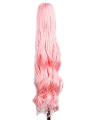 Peluca sintética cola de caballo con clip rosa ondulado de 21 pulgadas de largo para mujer Foto 1 de 2