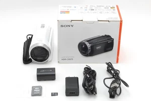 [NEAR MINT in BOX] SONY HDR-CX675 Handycam HDR Camcorder White From JAPAN - Picture 1 of 21