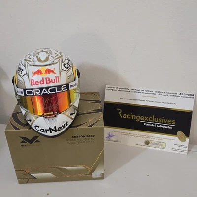 CASCO 1/2 MAX VERSTAPPEN RED BULL 2022 SEASON FIRMATO SIGNED CERTIFICATO COA - Immagine 1 di 4
