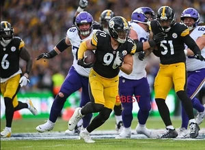 T.J. WATT PITTSBURGH STEELERS INTERCETTAZIONE VS VICHINGHI 28/09/25 COLORE 8X10 - Foto 1 di 1