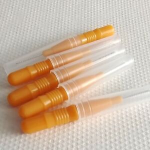 50X Dental Plastic Interdental Brush Floss Tooth Floss Head Oral Hygiene Orange