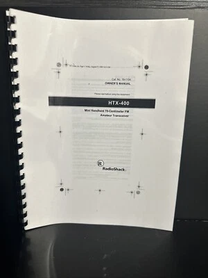 RADIO SHACK HTX-400-INSTRUCTION OPERATING MANUAL - Image 1 of 3