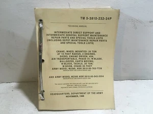 TM 5-3810-232-34P. Crane, Wheel mount, 20-ton, Diesel, Model M2380, M2385. 1988 - Picture 1 of 5