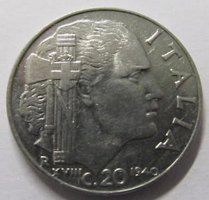 Regno d'Italia Vittorio Emanuele III 20 Centesimi Impero 1940 FDC UNC Coin B429 - Imagen 1 de 2