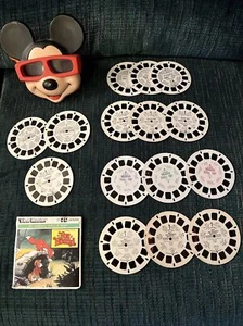 Vintage 1989 Disney Mickey Mouse Head Face 3 D View Master w/ 18 Disney Reels - Imagen 1 de 12