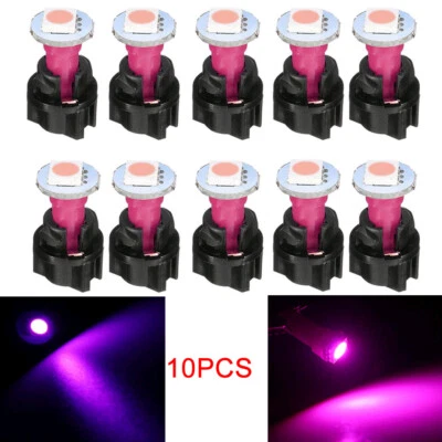 10pcs PC74 T5 Instrument Cluster Gauge Panel Dash 5050 LED Lights Twist Socket - Image 1 of 4