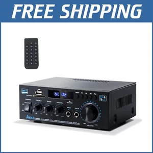 Compact Hi-Fi Stereo Receiver & Bluetooth Amplifier with Karaoke for Home Use - Picture 1 of 8