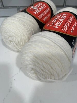 Hilo Red Heart Super Saver - Blanco Suave 316 lote de 2 Foto 1 de 3