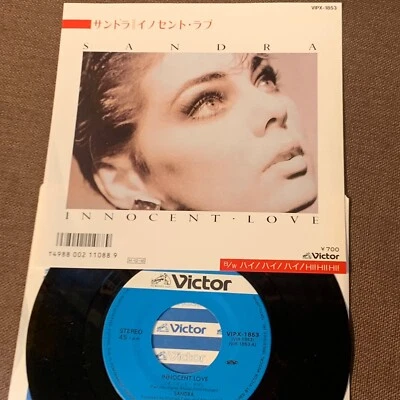 SANDRA  Innocent Love JAPAN 7" SINGLE RECORD VIPX-1853 w/ PS Arabesque M. Cretu - Image 1 of 4