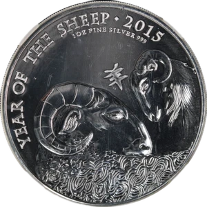 2015 Great Britain Silver 2 Pound Year of the Sheep NGC MS70 DPL Early Releases - Picture 1 of 4