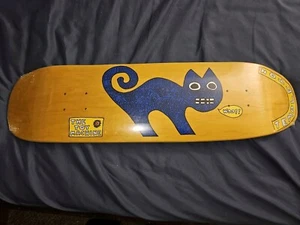 RARE Ed Templeton New Deal Skateboard Deck Shaped Woof Cat In Shrink - Picture 1 of 4