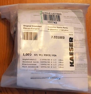 KAESER 7.0318E0 ELETTROVALVOLA 230V50/60 G1/2 16BAR (OEM) - Foto 1 di 1