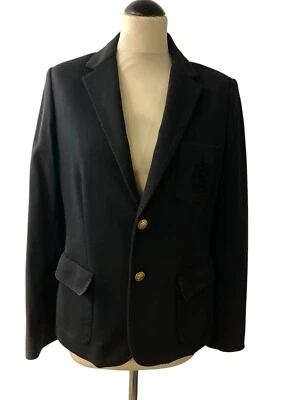 Women's Vintage 90's Black cotton Blazer by Ralph Lauren |  Size EU 38 - Imagem 1 de 4