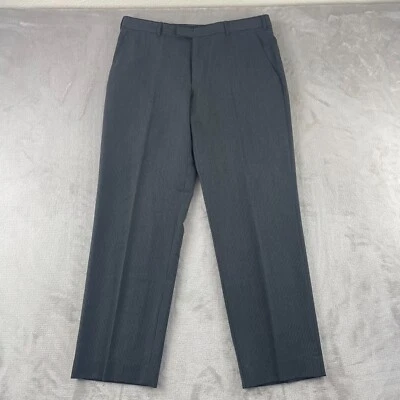 Ermenegildo Z Zegna Dress Pants Men 34x30 Grey Pinstripe 100% Wool Trousers - Image 1 of 4