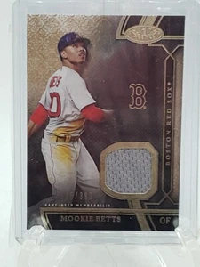 2015 Topps Tier One MOOKIE BETTS Game Used Worn Jersey Card  #TSR-MBS 35/399 - Picture 1 of 4